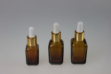 Amber Essential Oil Glass Bottles personalizada 35ML 25ML 15ML com conta-gotas